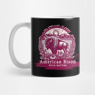 American Bison - WILD NATURE - BISON -13 Mug